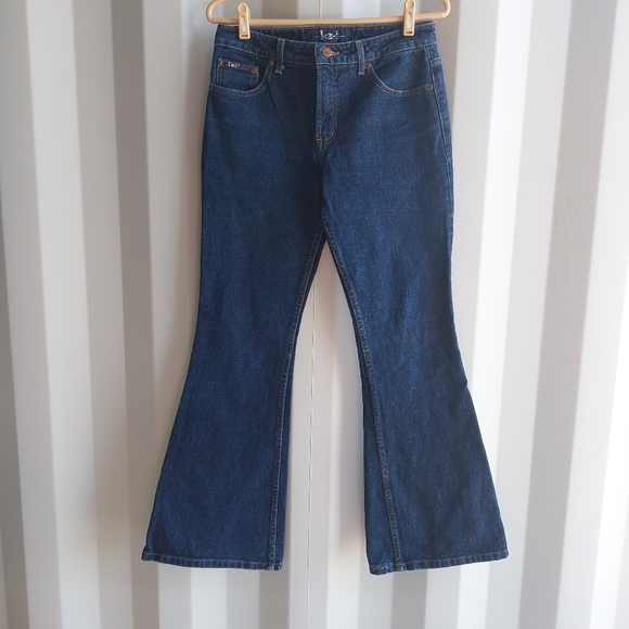 LEI Vintage Y2K Mid Rise Flared Jeans Size 7 - Picture 1 of 8